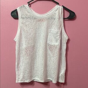 Blank NYC Sheer White Tank Top size xl